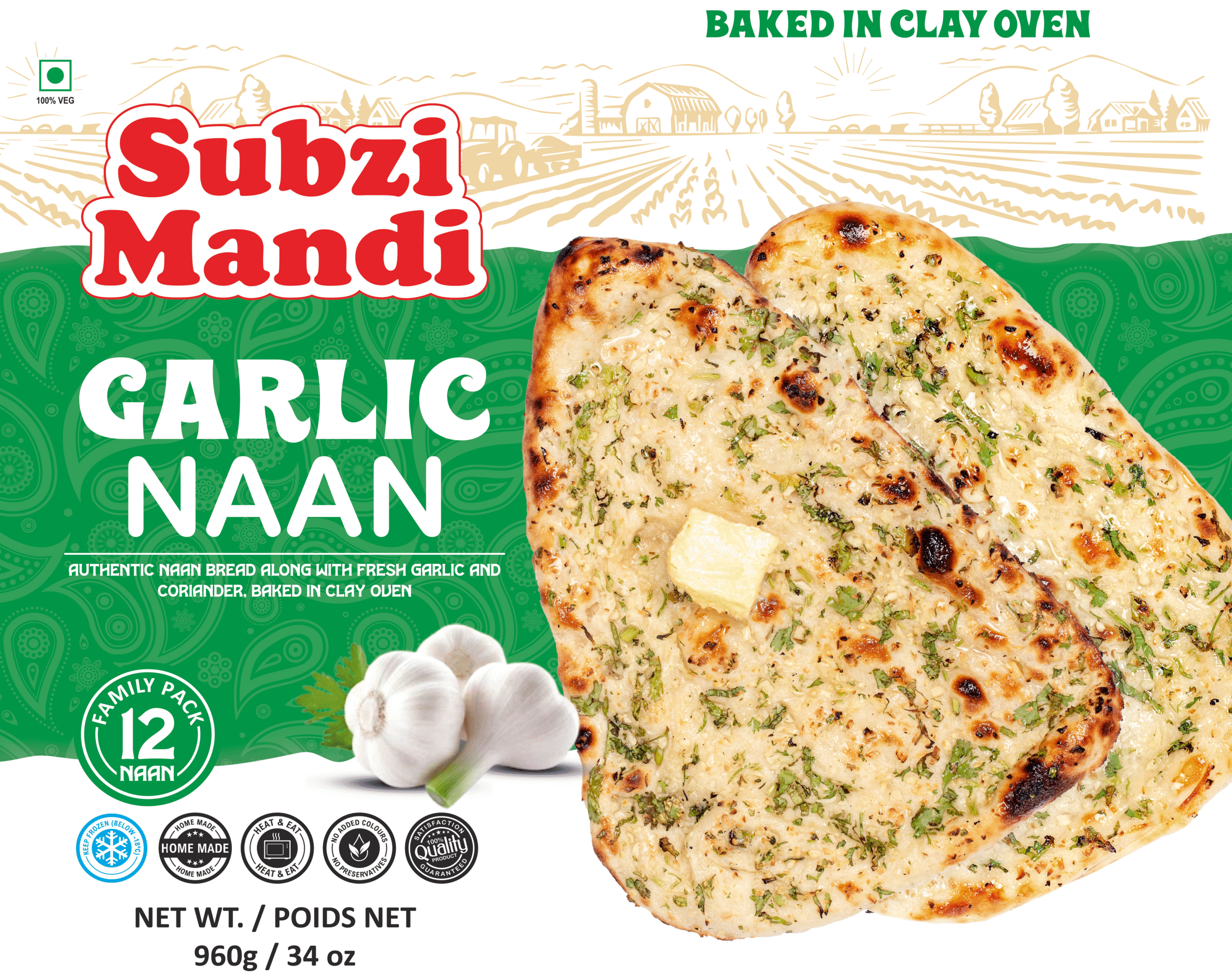 Subzi Mandi Garlic Naan